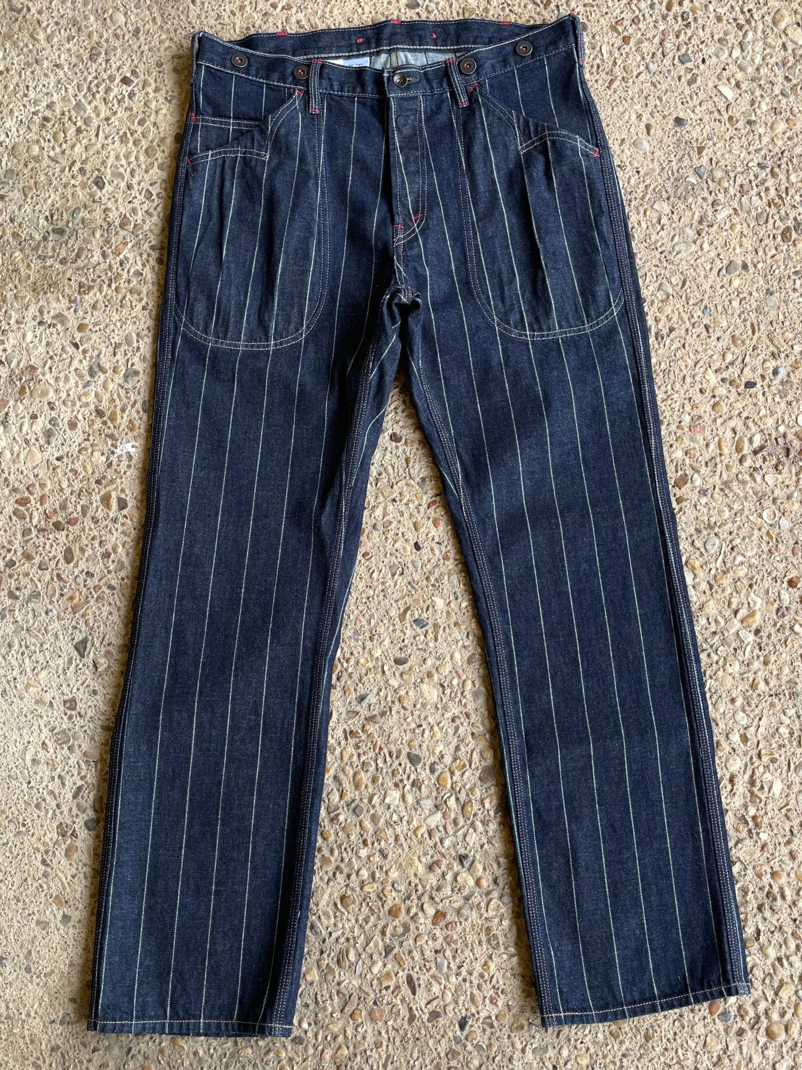 Baseball stripe denim
