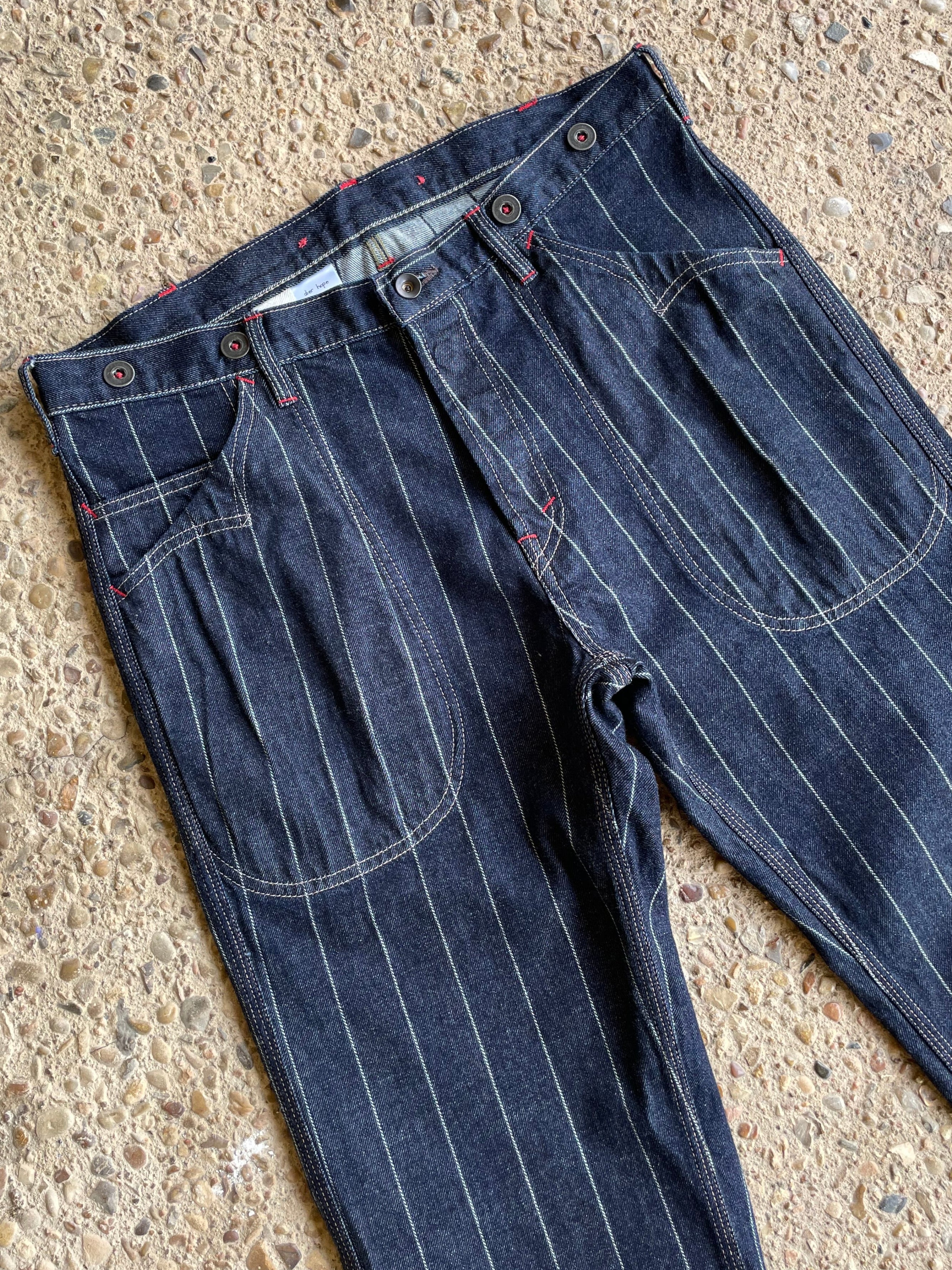 Baseball stripe denim