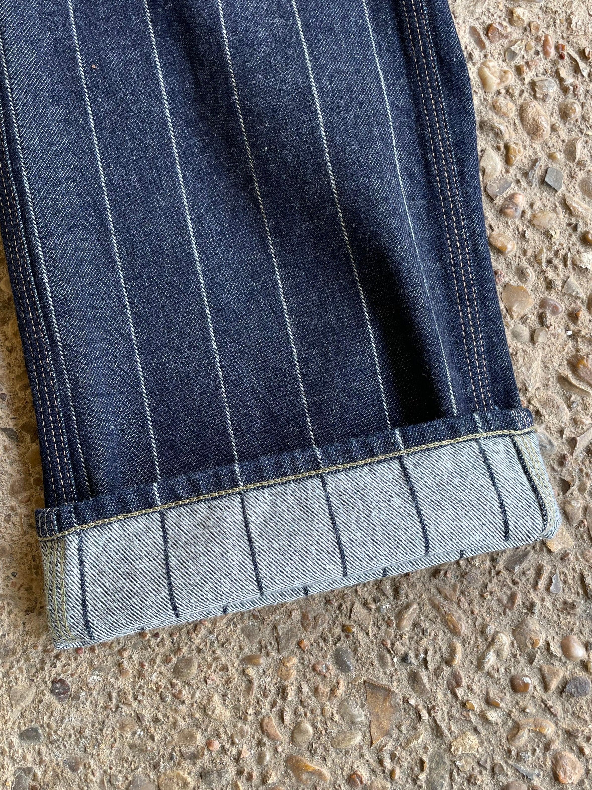 Baseball stripe denim