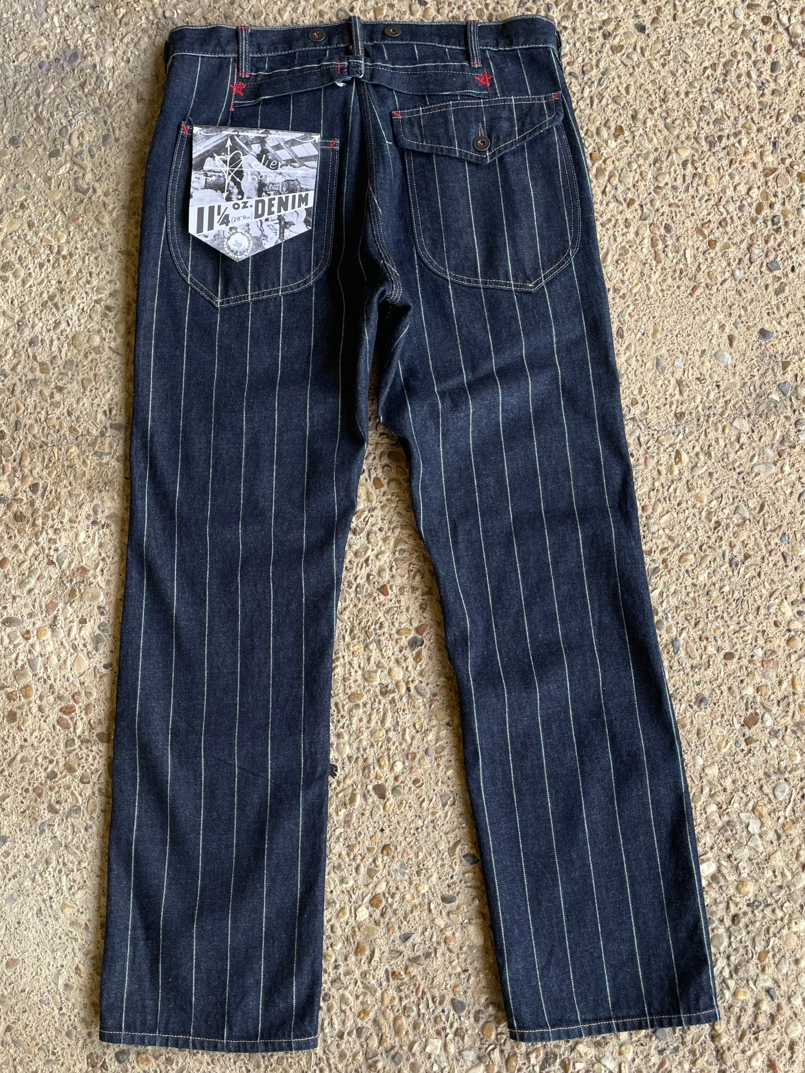 Baseball stripe denim