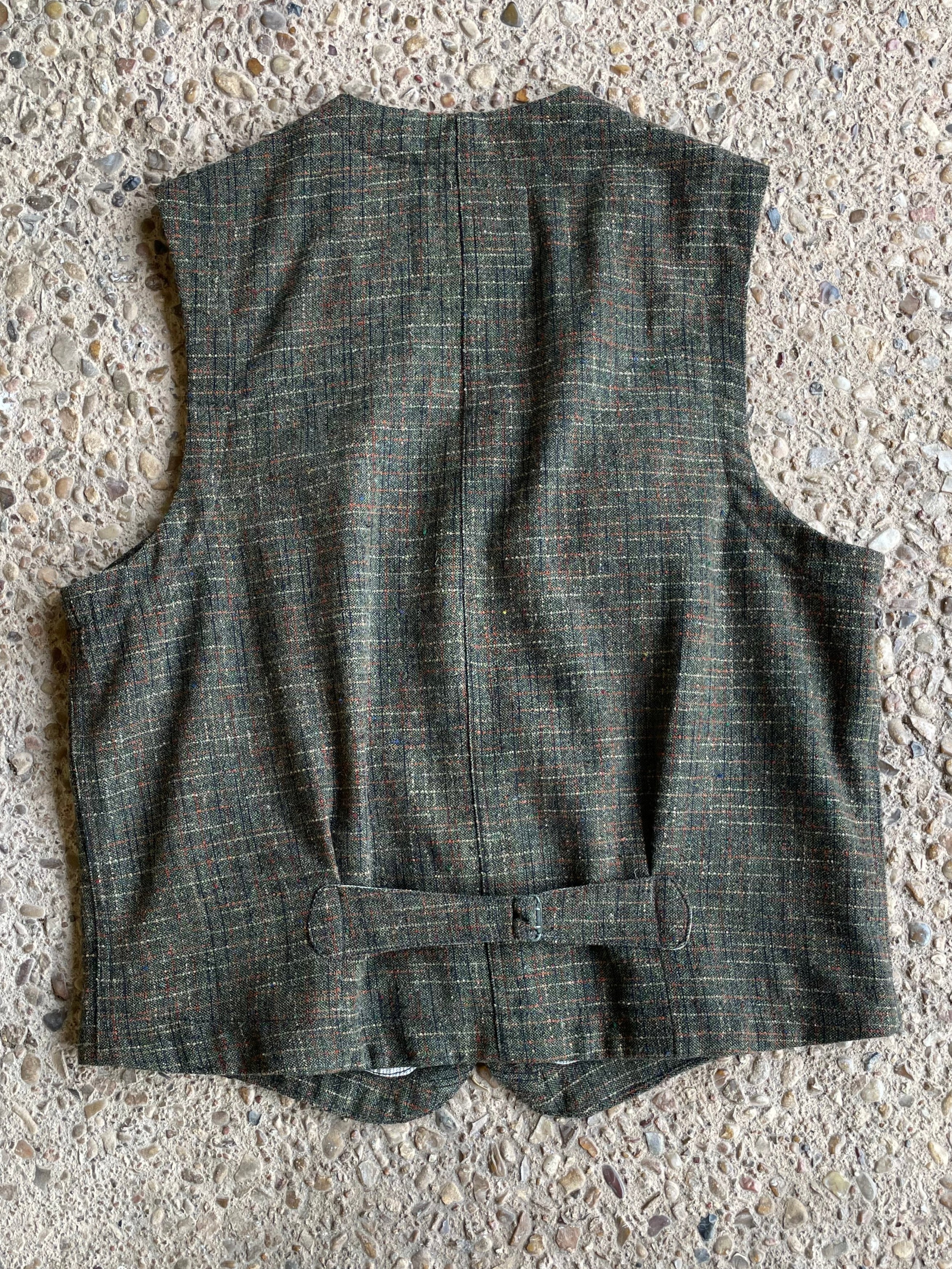 Rust/Olive Suiting Vest